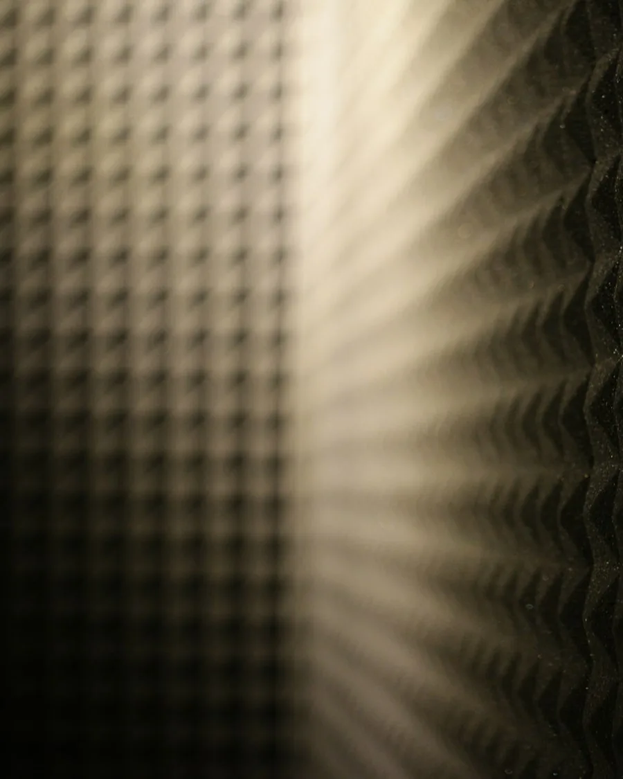 Acoustic decorative panel with a slatted texture