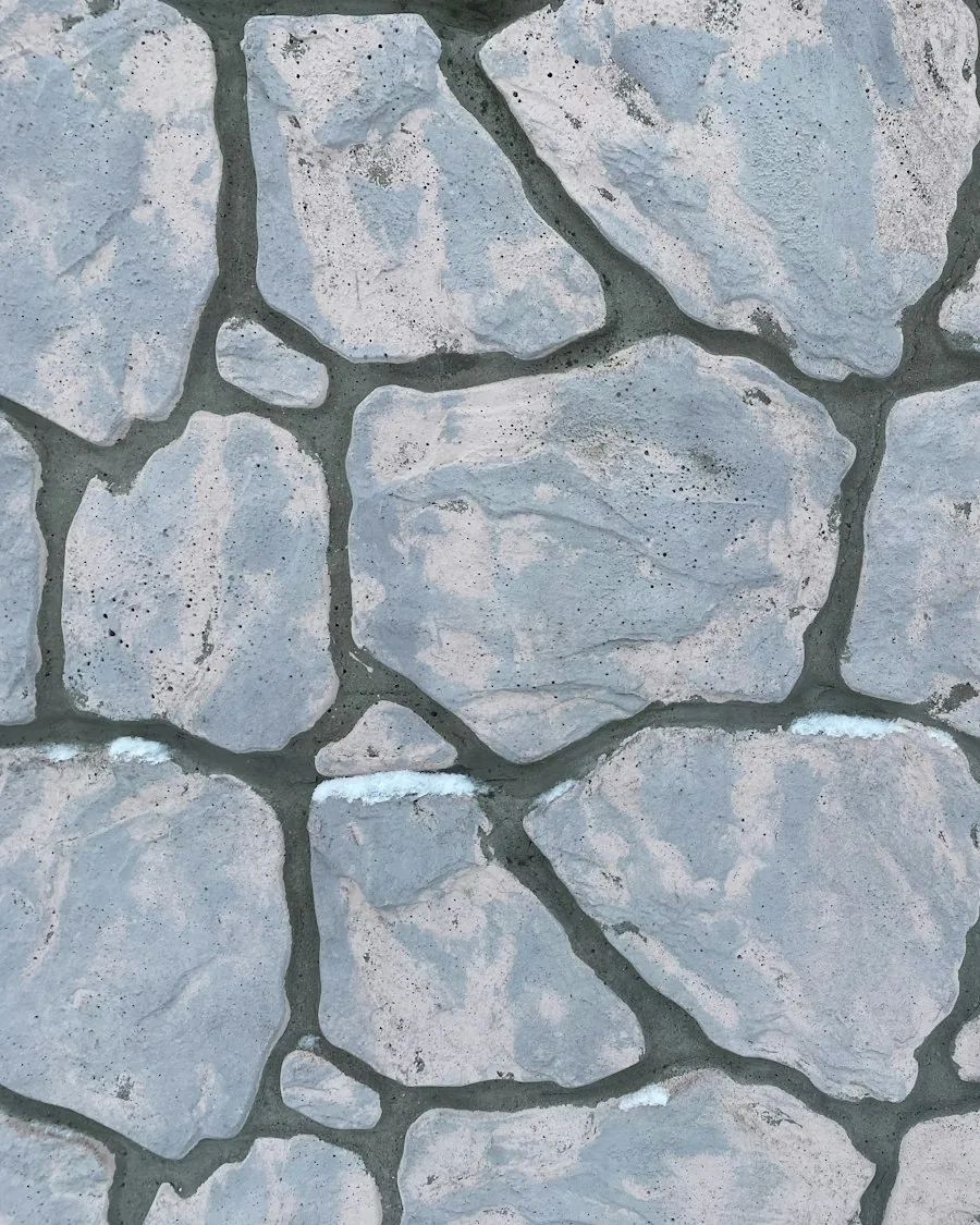 Decorative stone with a pronounced texture
